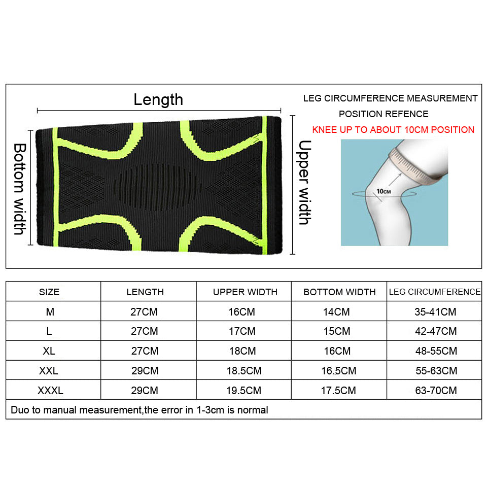 Knee Support Brace - Elastic Nylon Sport Compression