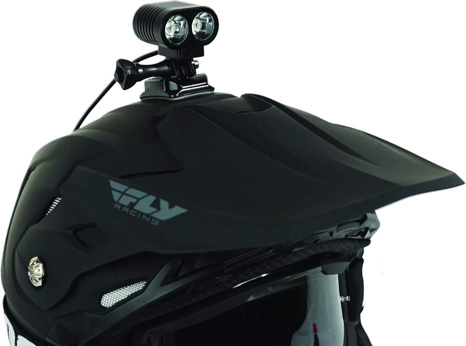 Gear Voyager Dirt Bike Helmet Light Kit with Rechargeable Battery, Compatible with Gopro Mounts, 2100 Lumens, 3 Hours on High Beam